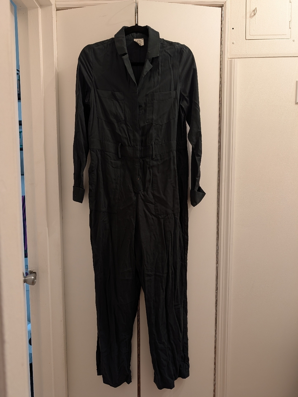 NWOT Anthropologie dRA Los Angeles Forest Emerald Green Jumpsuit Size XS
